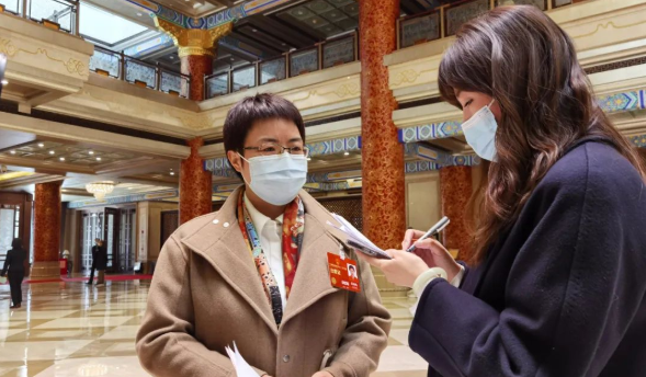 十四届全国人大北京团代表报到——代表接受媒体采访