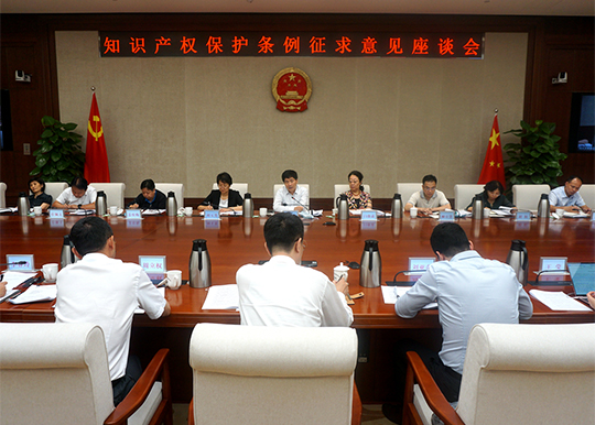 知识产权保护条例征求代表意见座谈会召开