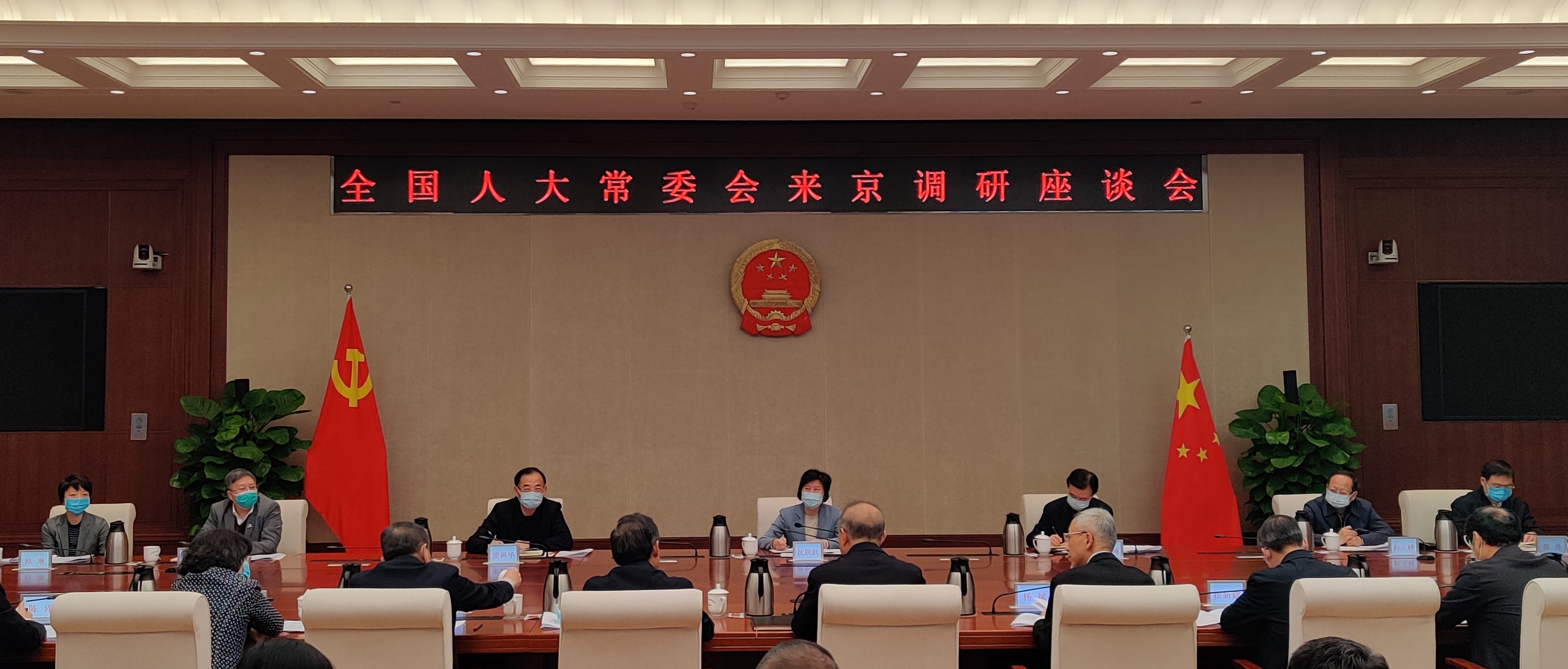 全国人大常委会沈跃跃副委员长率调研组来京调研