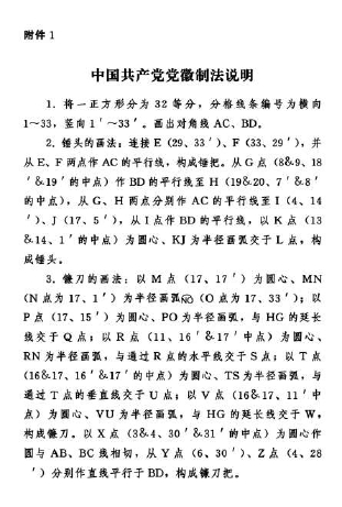 中国共产党党徽制法说明