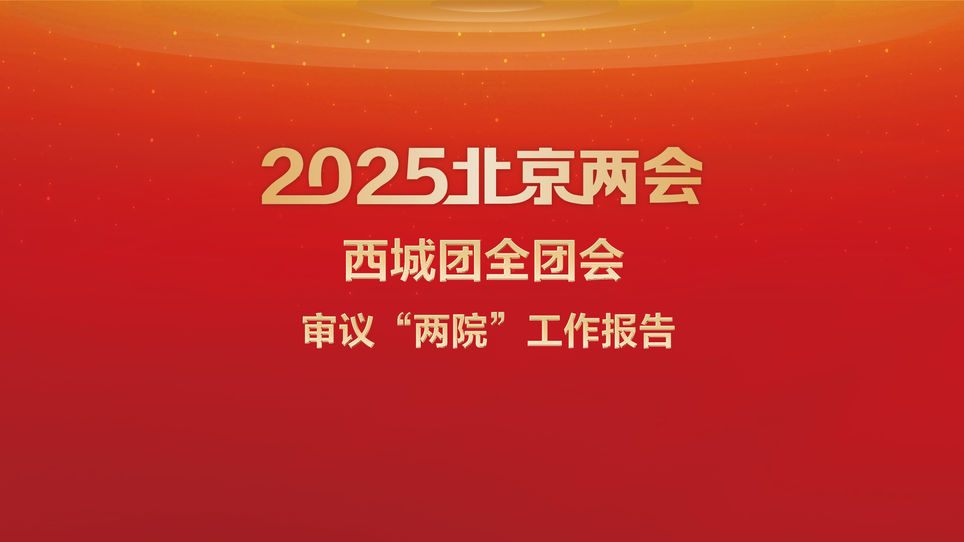 直播回顾丨西城团全团会审议“两院”工作报告