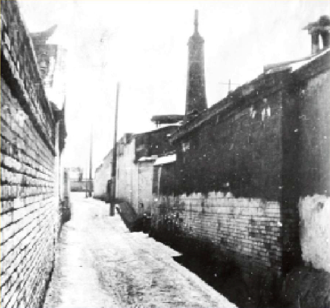 　　1918年，长辛店留法勤工俭学预备班学生住宿的米家胡同。